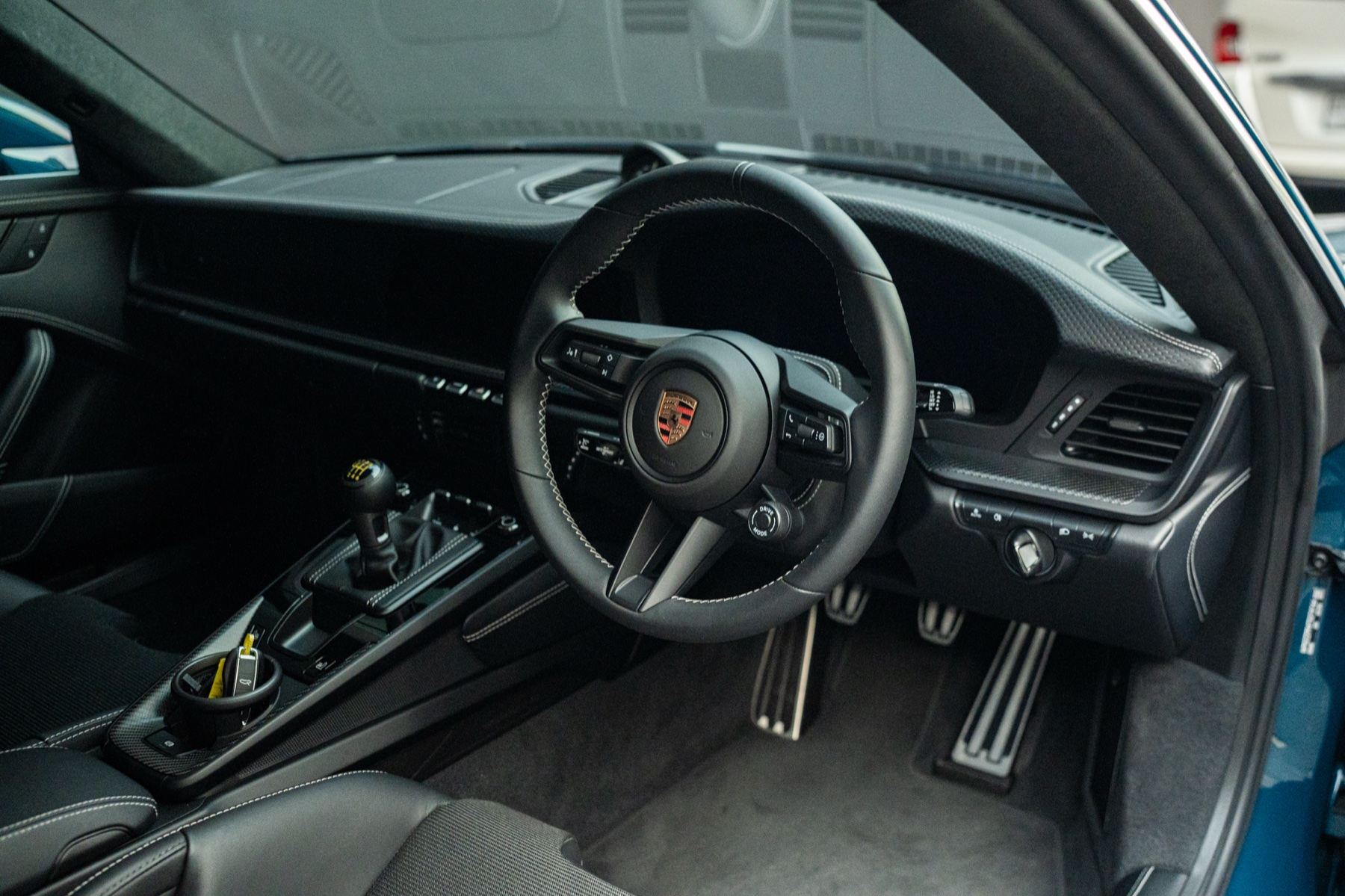 GT3 Touring cabin with manual gear shifter